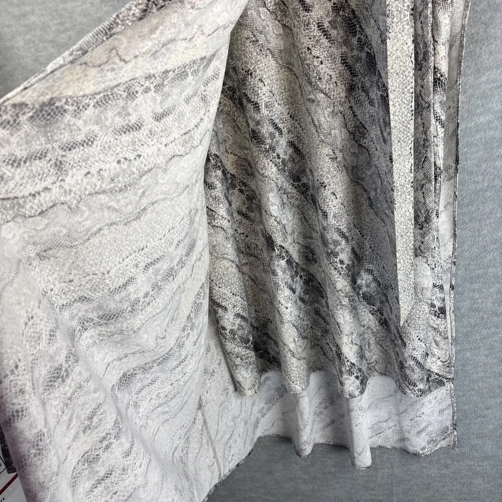 Y2K Vintage The Limited Maxi‎ Skirt 14 Snake Print Black White Wrap Silky Witchy